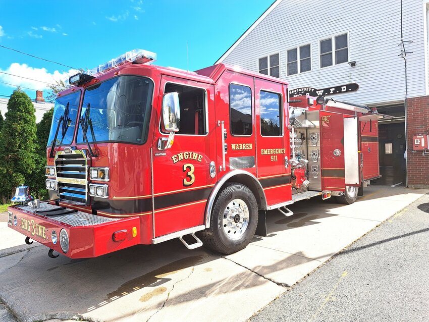 Located on Vernon Street, the brand new Warren Fire Dept. Engine 3 is quite the sight for all passersby.