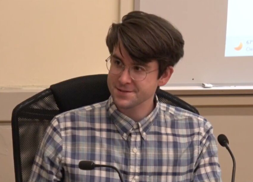 Westport Town Planner Michael Burris, at the most recent planning board meeting.