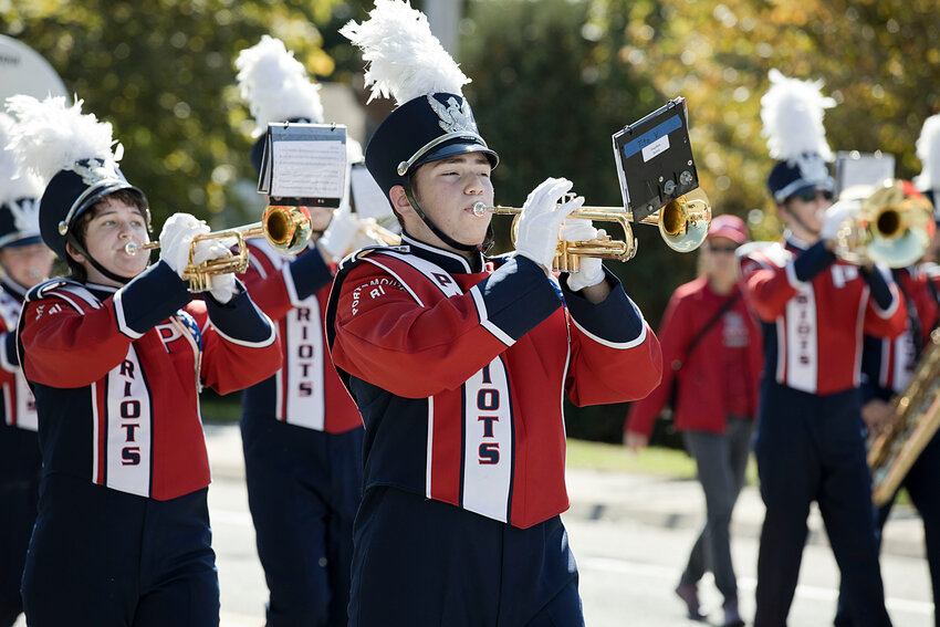 The Portsmouth High School Marching Band will lead the PHS Homecoming Parade on Saturday, Oct. 28. Here are members performing in last year's parade.