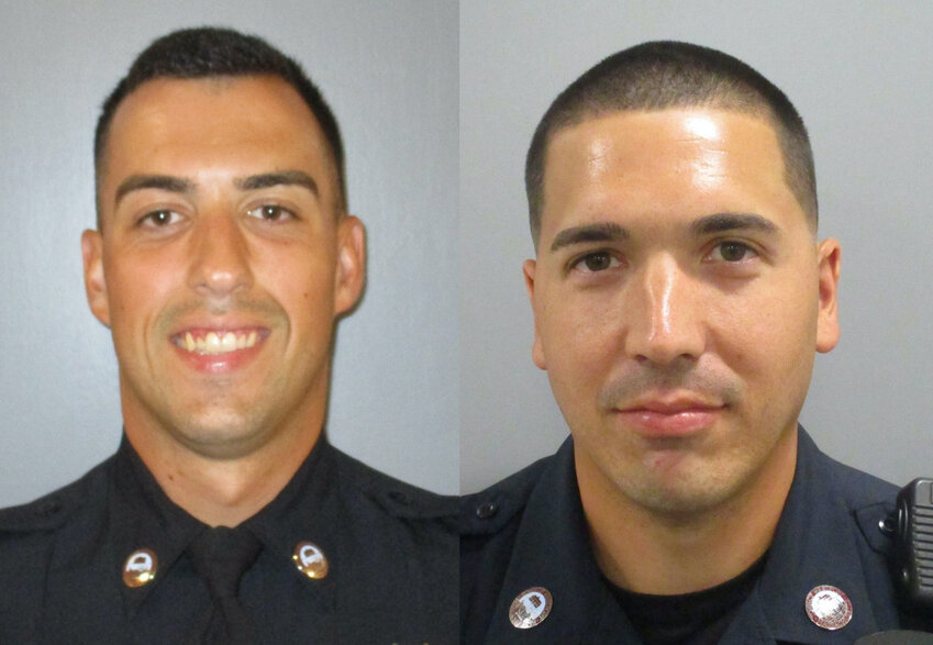 Officers Jarrod Levesque and Mike Chicca of the Westport Police Department.