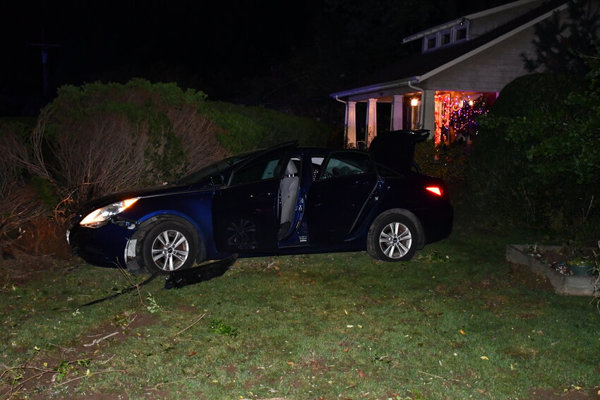 The driver of this stolen vehicle fled on foot into a Barrington neighborhood early Thursday morning, Oct. 26.