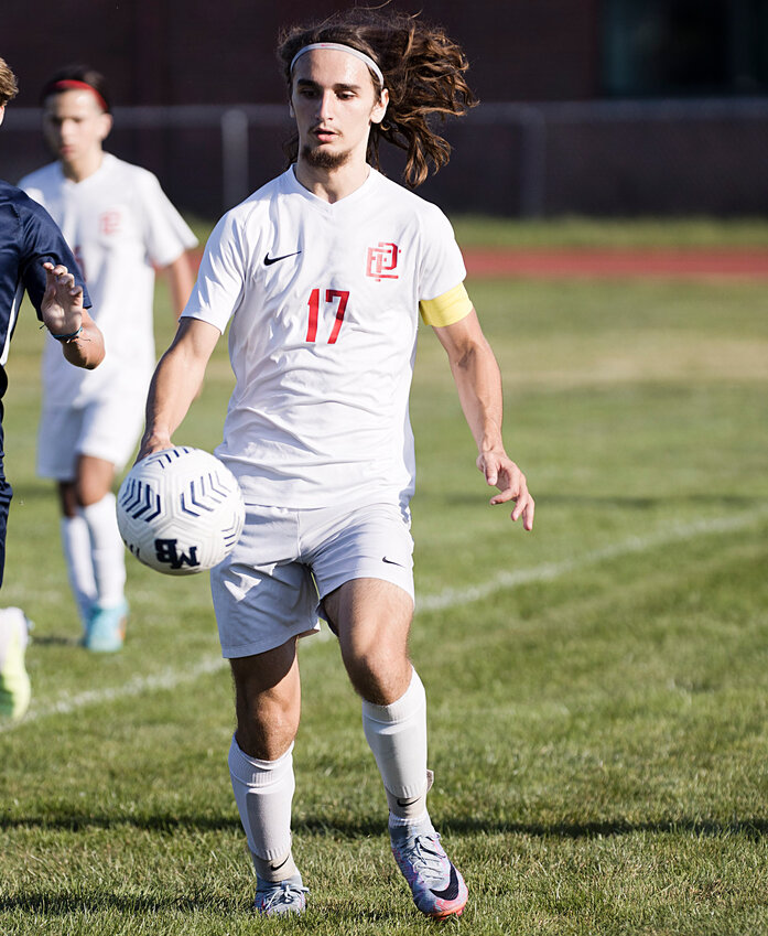 Senior co-captain Nathan Capelo scored East Providence's lone goal in the Townies' 9-1 loss to LaSalle in the Division I boys' soccer quarterfinals November 3.