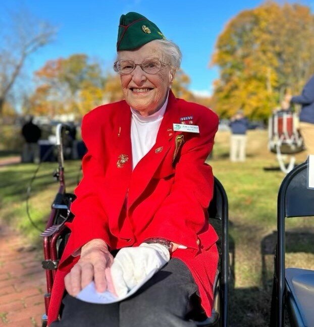 One-hundred-year-old United States Marine Corps veteran Jean Kesner, an East Providence resident and staff sergeant during World War II, was the guest honoree during the city's annual Veterans Day event.