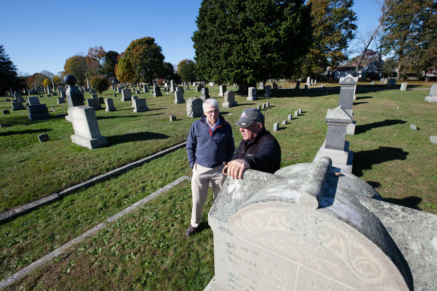 Charlie Cavalconte, Chair of the Commissioners of the Cemeteries (left), and Enzly Ramsay, Superintendent of Cemeteries, discuss the past, present and future of some of Bristol&rsquo;s most sacred spaces.