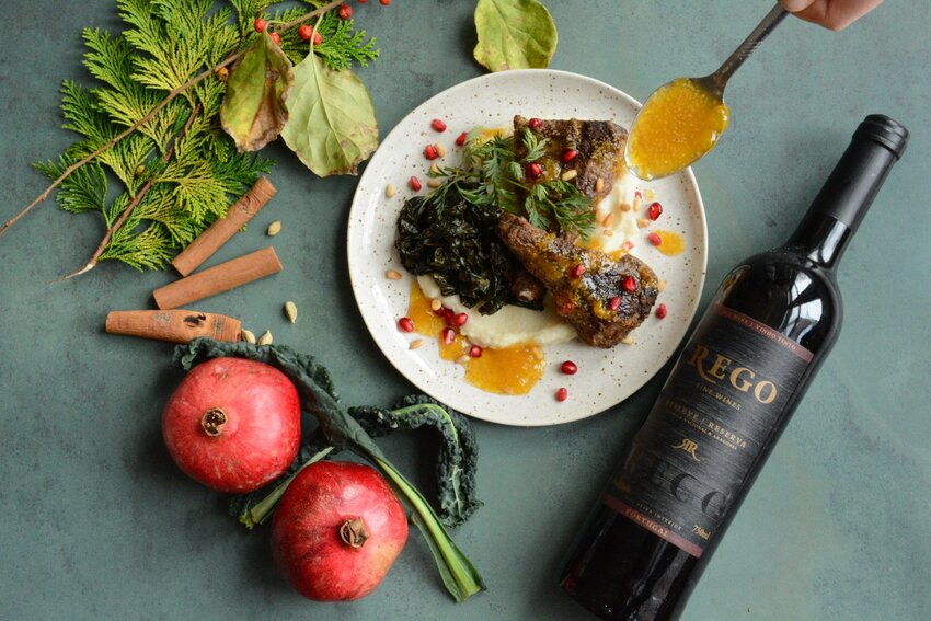 Read below to find a recipe for Garam Masala Spiced Lamb Chops &amp; Husk Cherry Sauce, with healthy sides.