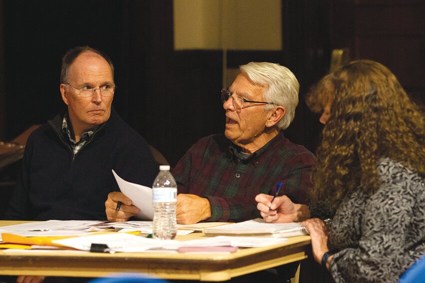Members of the Little Compton Agricultural Conservancy Trust at a meeting in early February, about a month before they closed on the fraudulent land deal.