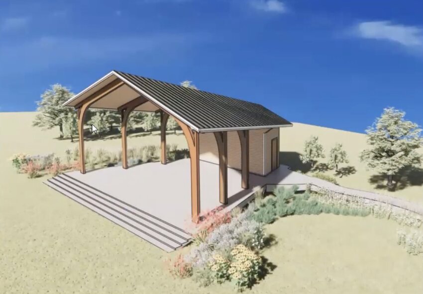 A preliminary design for the new band stand and stage, which would be constructed at the Town Beach complex, is now on hold.