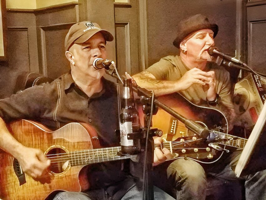 Local Rock musicians Joe Caron (left) and Freddy Komiega have been playing together for more than 50 years and have delighted audiences of all ages.
