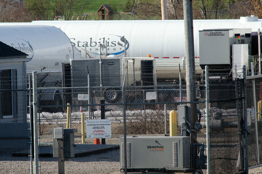 File photo of temporary LNG vaporization facility on Old Mill Lane.