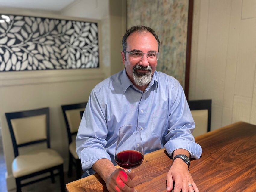Chef Pete Carvelli, now a 2024 James Beard Awards semifinalist for Best Chef: Northeast, is pictured here at the bar of Foglia shortly before the vegan restaurant&rsquo;s 2022 debut.