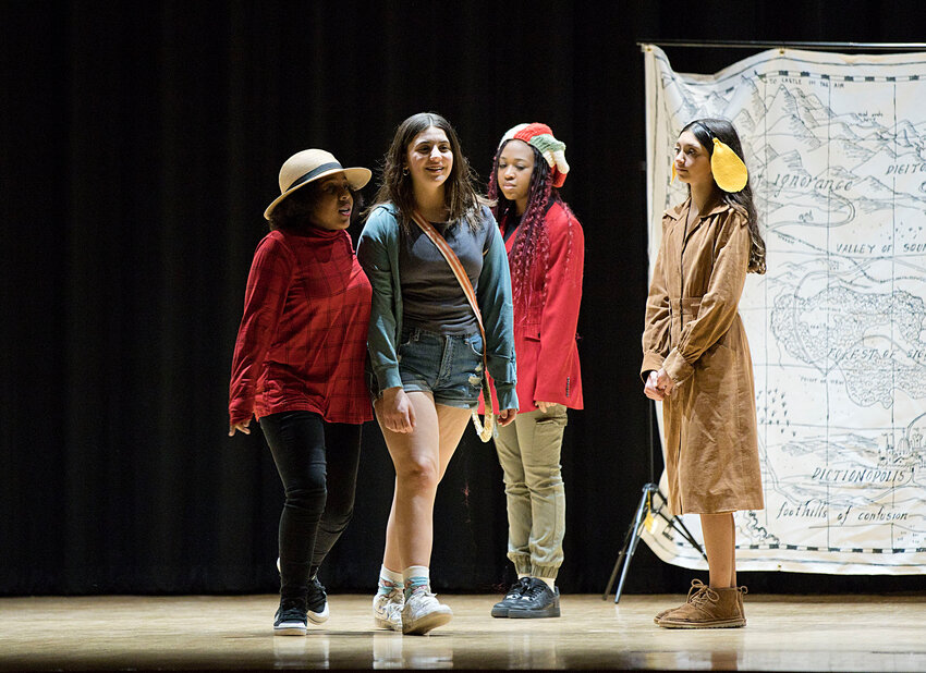 Scenes from the February 2 performance of &quot;The Phantom Tollbooth&quot; included Senses Taker played by Alan Speaks-McSwain, Milo, Humbug played by Aeris Fredrick and Tock played by Gianna Solitro; and Princess Rhyme played by Kieli R. Oliveira.