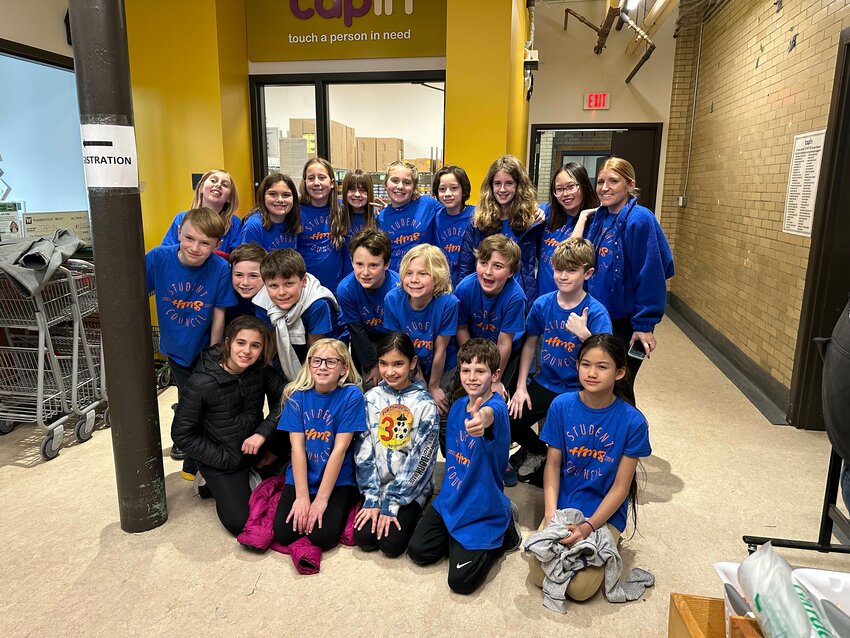 Members of the Hampden Meadows School Student Council recently dropped off more than 1,000 cans of soup at Tap-In. The HMS community collected the food donations with an event called &ldquo;SOUPerbowl.&rdquo;