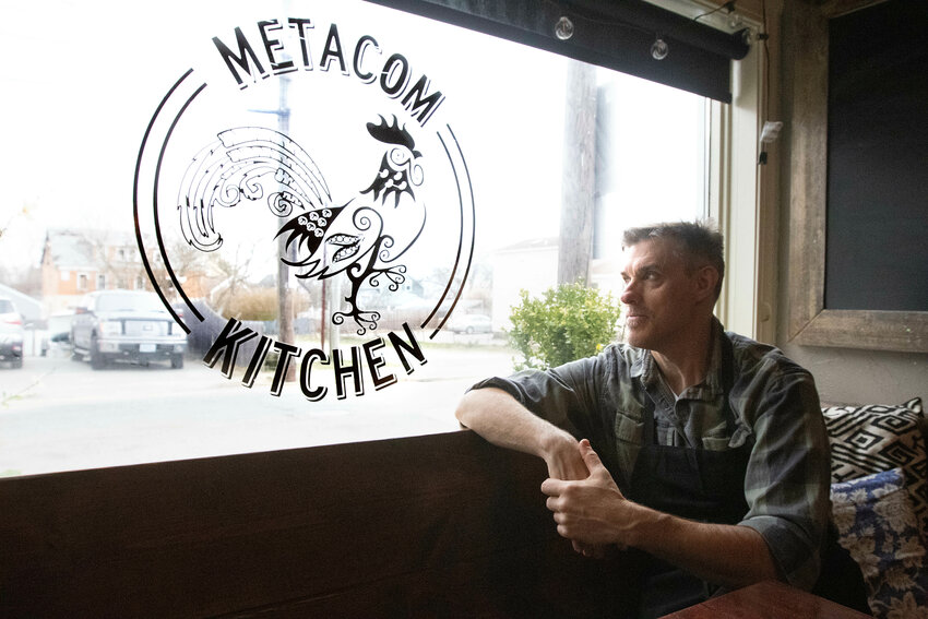 Richard Allaire, owner of Metacom Kitchen, gazes out the window at 322 Metacom Ave., where he began a successful restaurant in 2014.