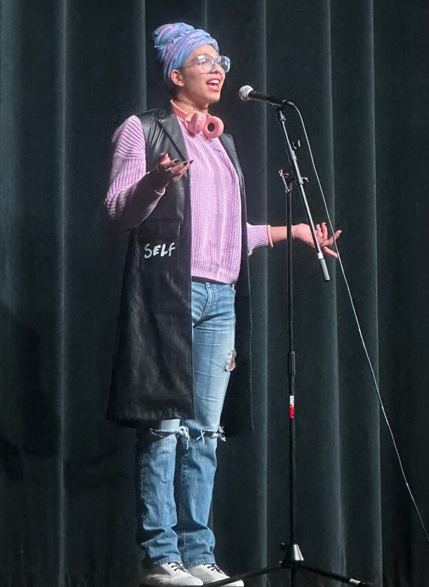 Senior Zoey Evora was the winner of the 2024 East Providence High School &quot;Poetry Out Loud&quot; contest. Evora later earned honorable mention notice at the state competition.