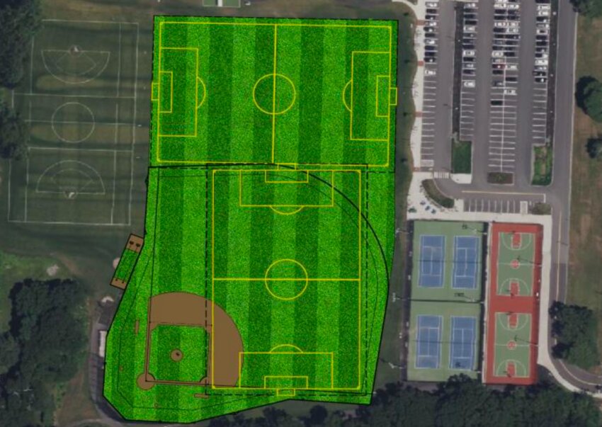 The BHS Director of Athletics said construction of synthetic turf fields at the middle school will allow the town to rest other natural grass fields.