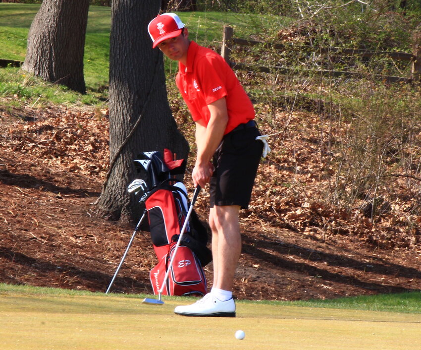 Nathan Carter was one of three EPHS golfers to share team-low honors for the Townies with a score of 39 in their most recent home outing at the Agawam Hunt Club.