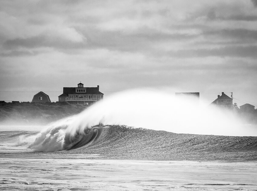 Huge waves roll in during a recent nor-easter.