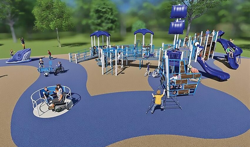 An artistic rendering of the new Annex playground.