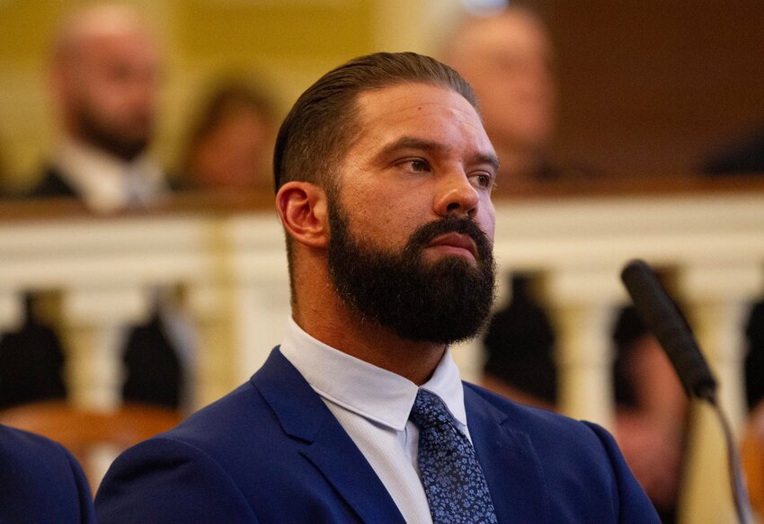 Jacob Rapoza, a former school resource officer at Tiverton High School, was found guilty Wednesday, May 8, on two misdemeanor counts of disorderly conduct in connection with incidents in the fall of 2022 involving the improper activation of his taser at the school.&nbsp;