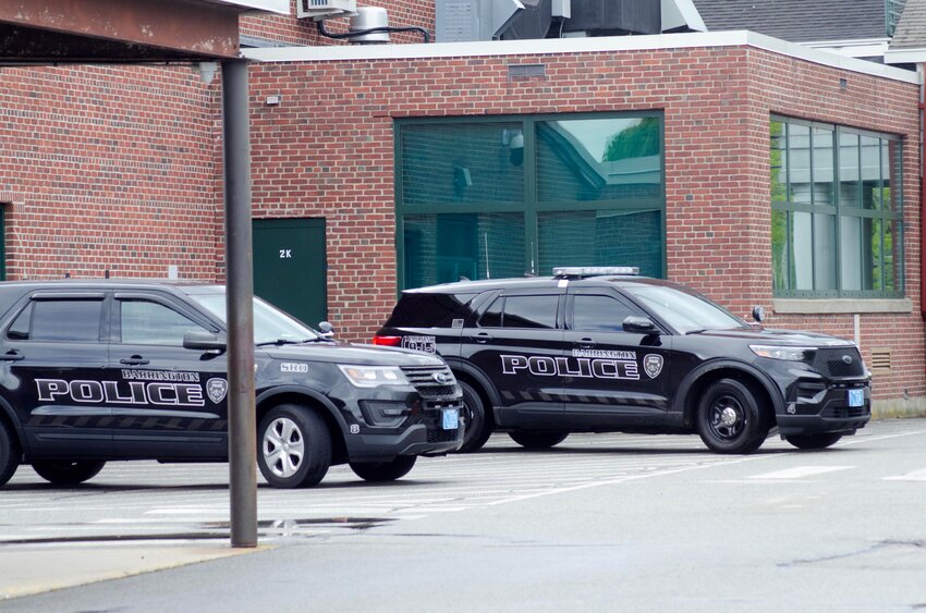 There was a heavy police presence outside Barrington High School on Friday morning, May 10.