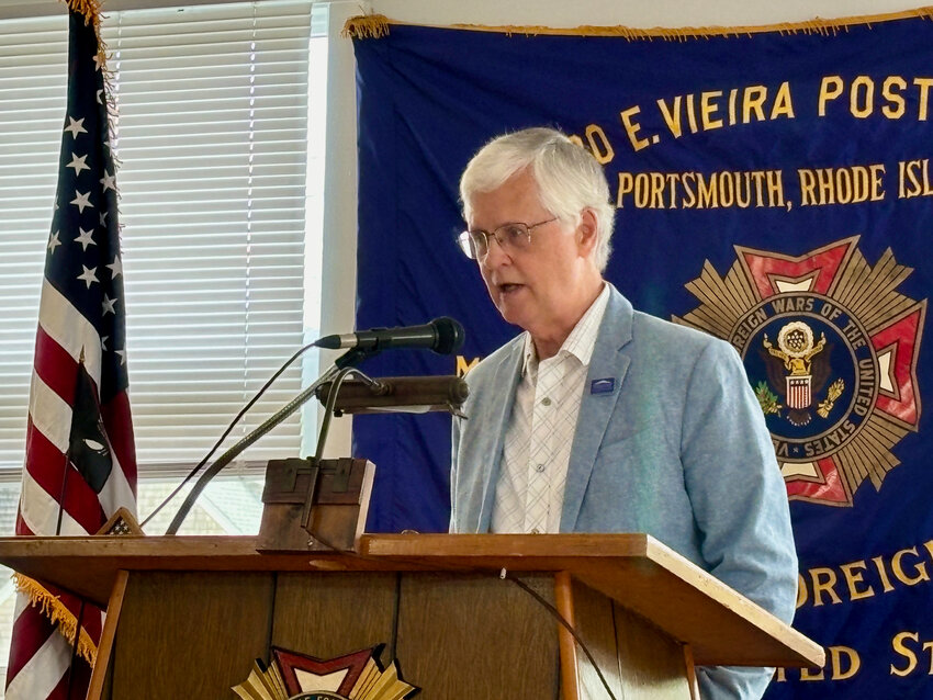 Dr. Wayne C. Christiansen, who served as a Navy corpsman during the Vietnam War, was the guest speaker during Monday&rsquo;s Memorial Day ceremony at the VFW Post 5390 on Anthony Road.