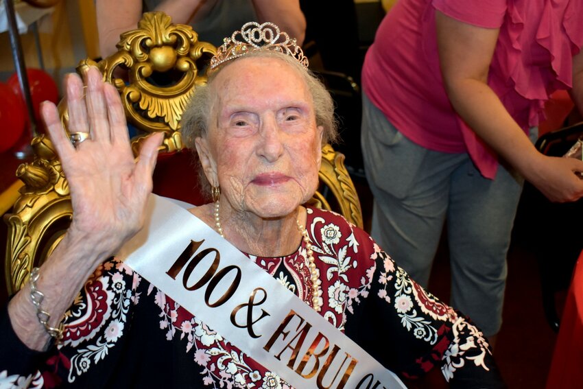 Betty Grimo received the royal treatment recently at her 100th birthday party celebration.