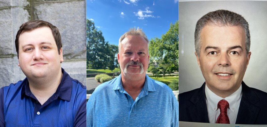 Left to right: Derrik Trombley, Tim White, and Louis Rego, candidates for Warren Town Council.