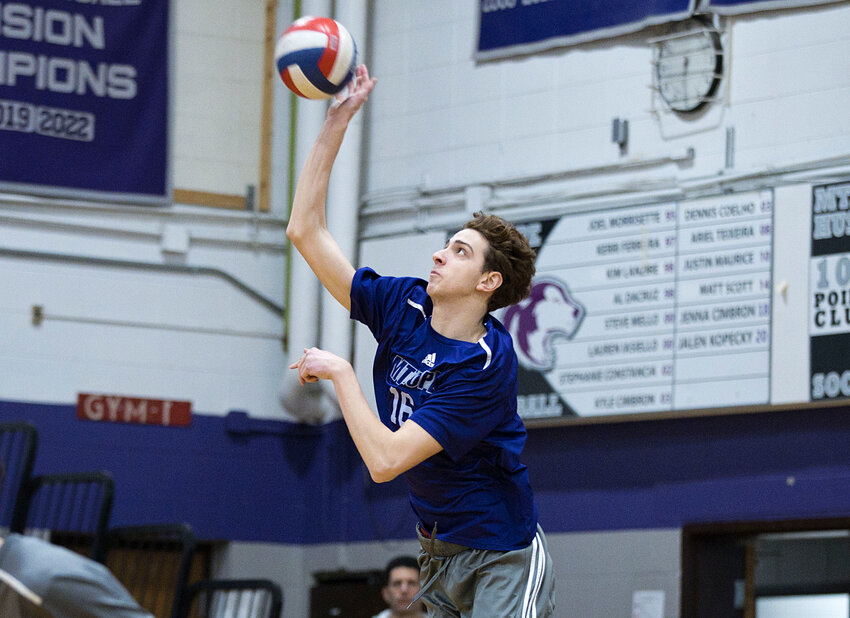 Gianfranco Semeraro-Bellanca and his Mt. Hope High School boys' volleyball mates continued their winning ways with a shutout victory over St. Raphael on April 14.