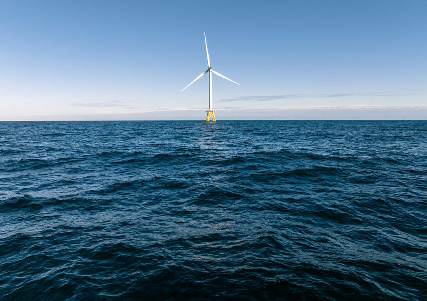 The Block Island Wind Farm, pictured, offered Rhode Island its first foothold into the offshore wind industry. Negotiations to buy more wind power from the SouthCoast Wind project have stalled amid federal uncertainty.