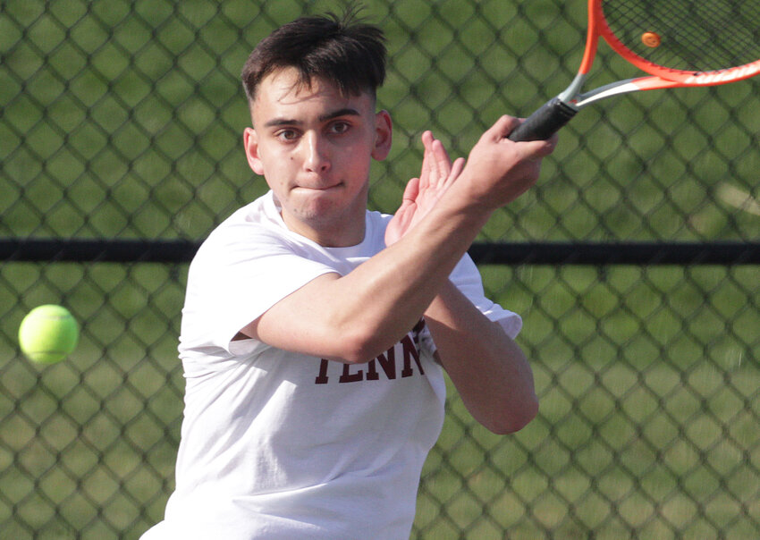 Second singles player John Mello