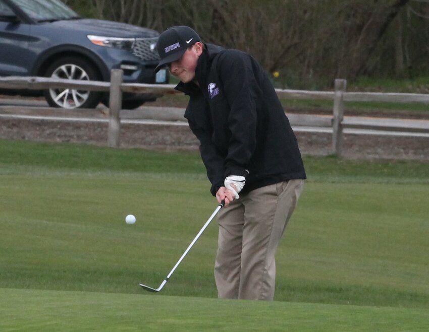 Ben Peters was the day's low scorer as he and his Mt. Hope High golf mates beat both Middletown and Providence Country Day April 28 at Swansea Country Club.