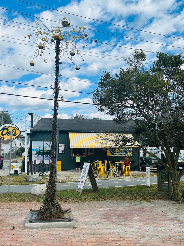 &ldquo;Celeste&rdquo; by Chris Plaisted has been shown for the last year near the East Bay Bike Path in town at the corner of Child Street and Railroad Avenue as part of the Warren Arts and Cultural Commission's Rotating Sculpture Program.