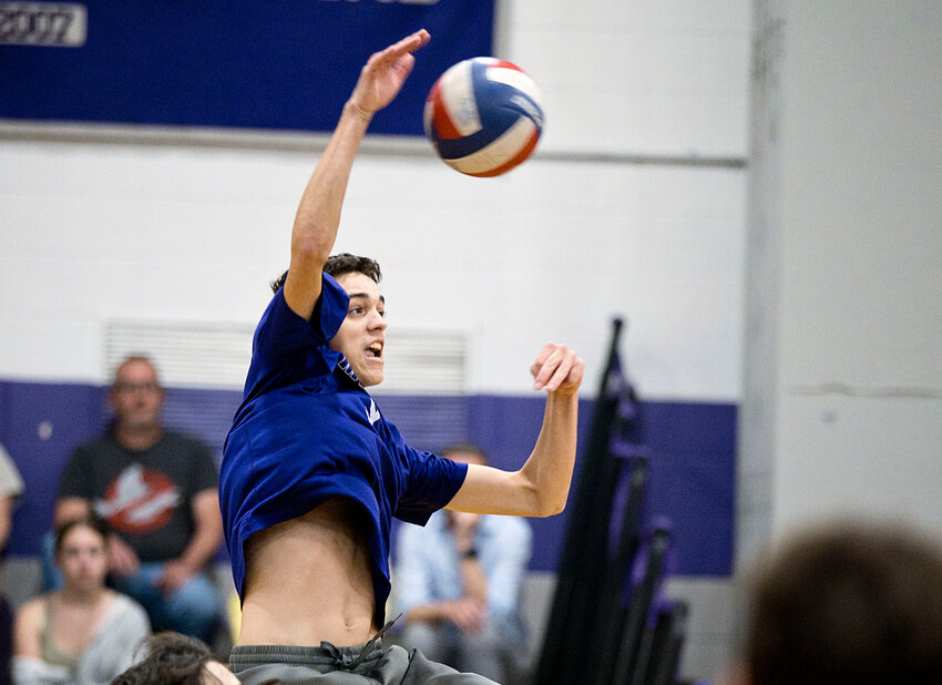 Dylan Shaw led the Mt. Hope High School boys' volleyball team with 15 kills as the Huskies swept St. Raphael in the opening round of the 2025 Division III championship tournament Wednesday night, May 28.