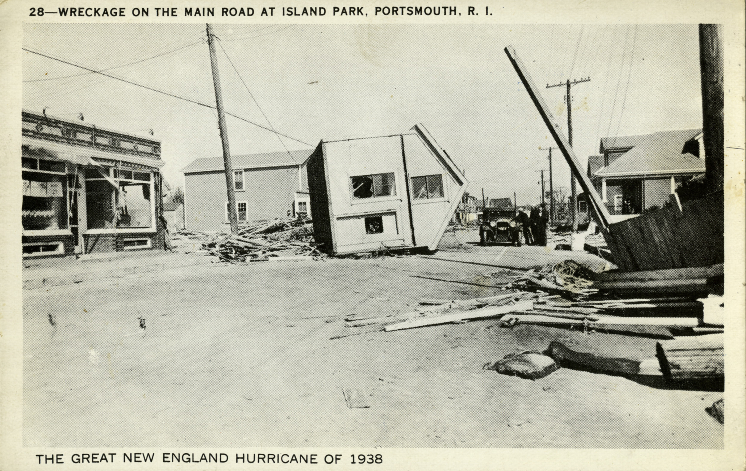 The devastating hurricane of 1938 blew this house into the middle of Park Avenue.
