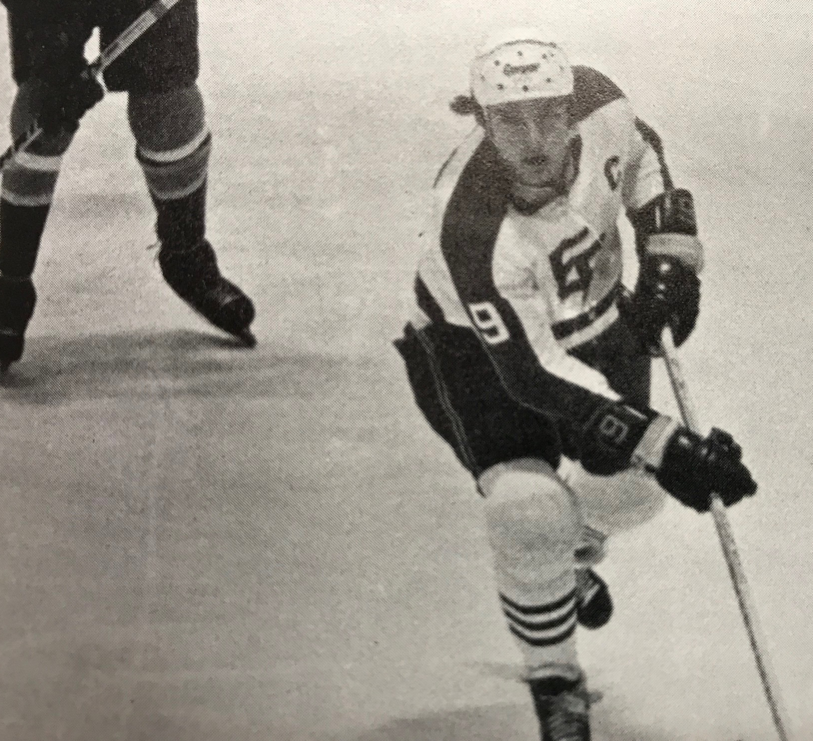 Ron Wilson shown skating for the Townies during his EPHS hockey days.