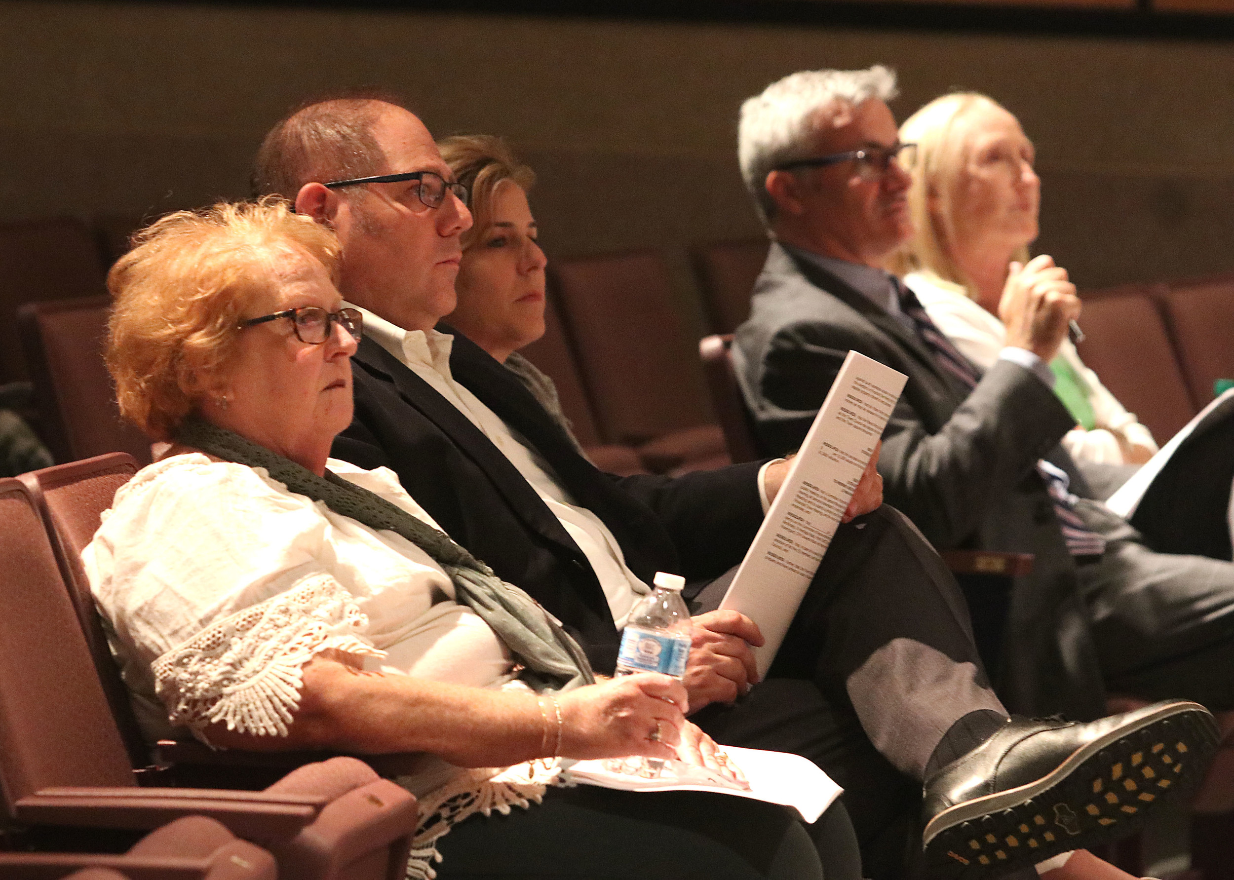 More than 200 people attended Wednesday night's financial town meeting in Barrington.