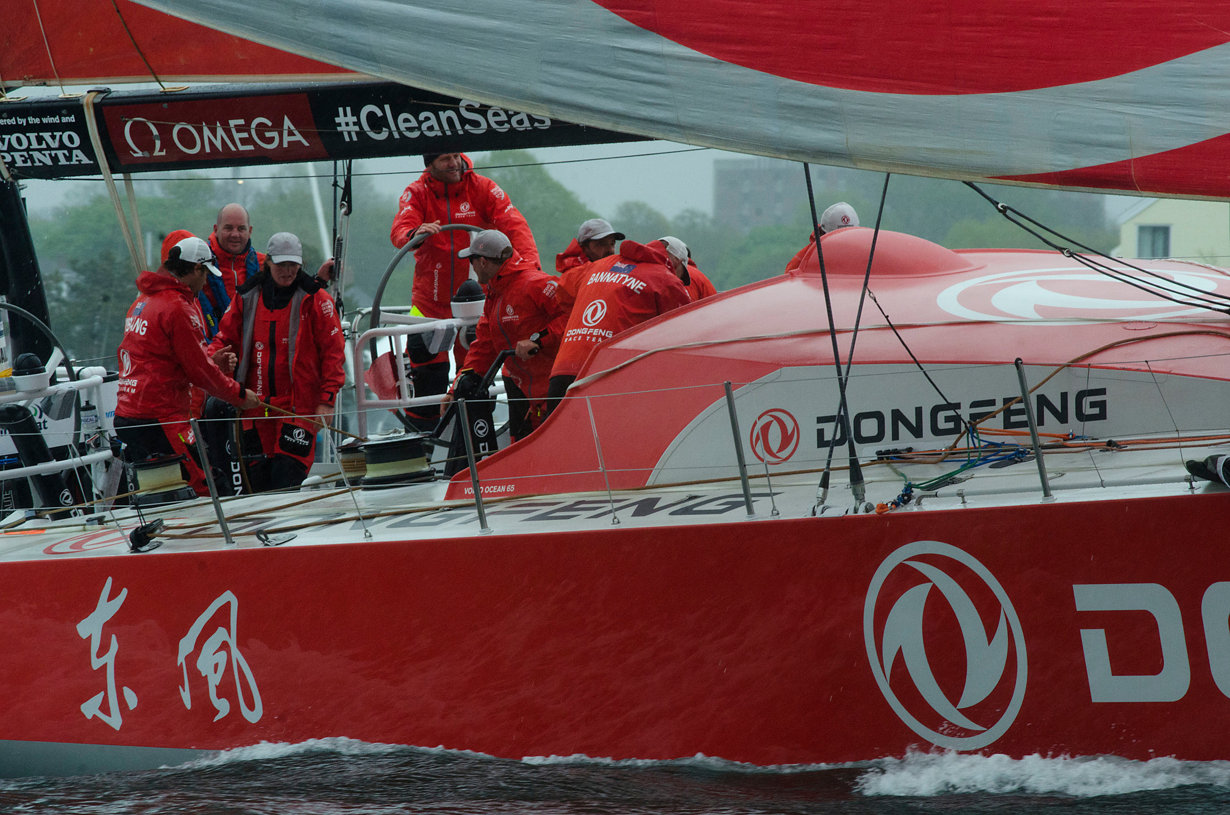 Dongfeng Race Team during the Newport In Port Race.