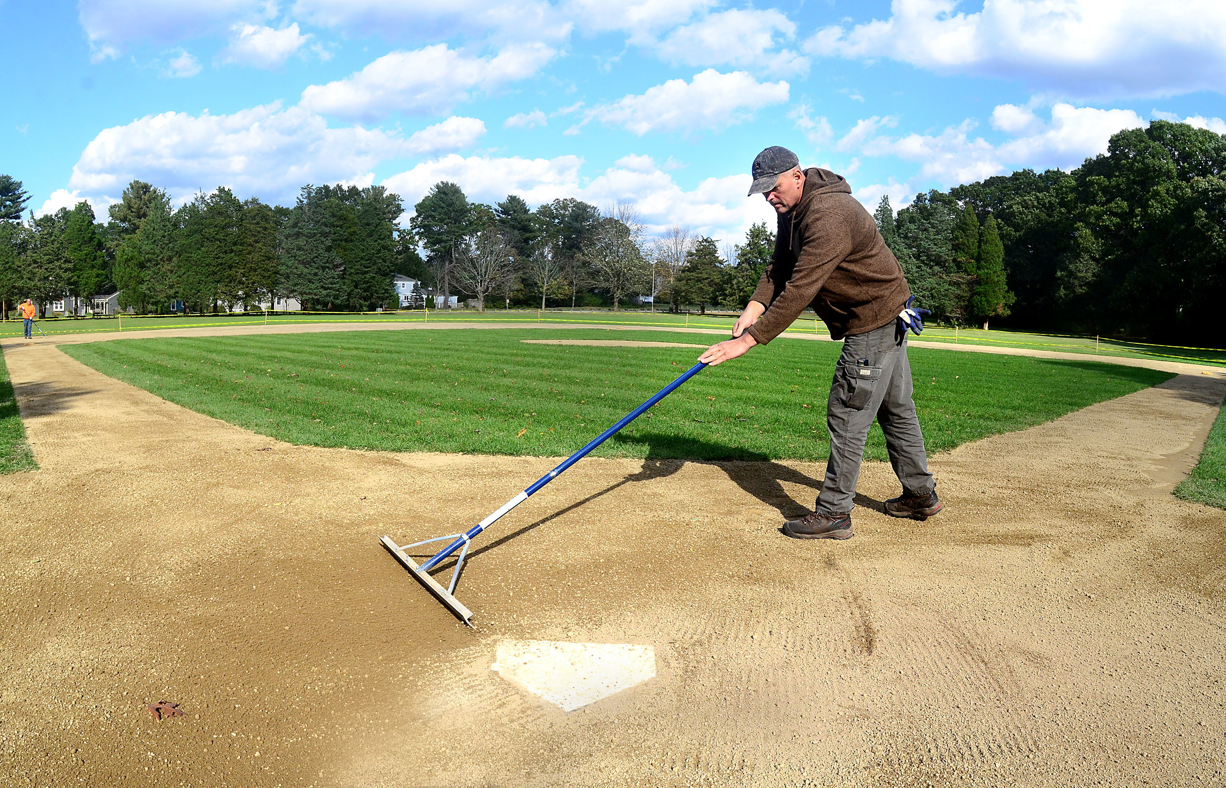 An account that had been solely dedicated to athletic field maintenance (such as the work pictured here at Haines Park), will now be used to pay for other types of projects.