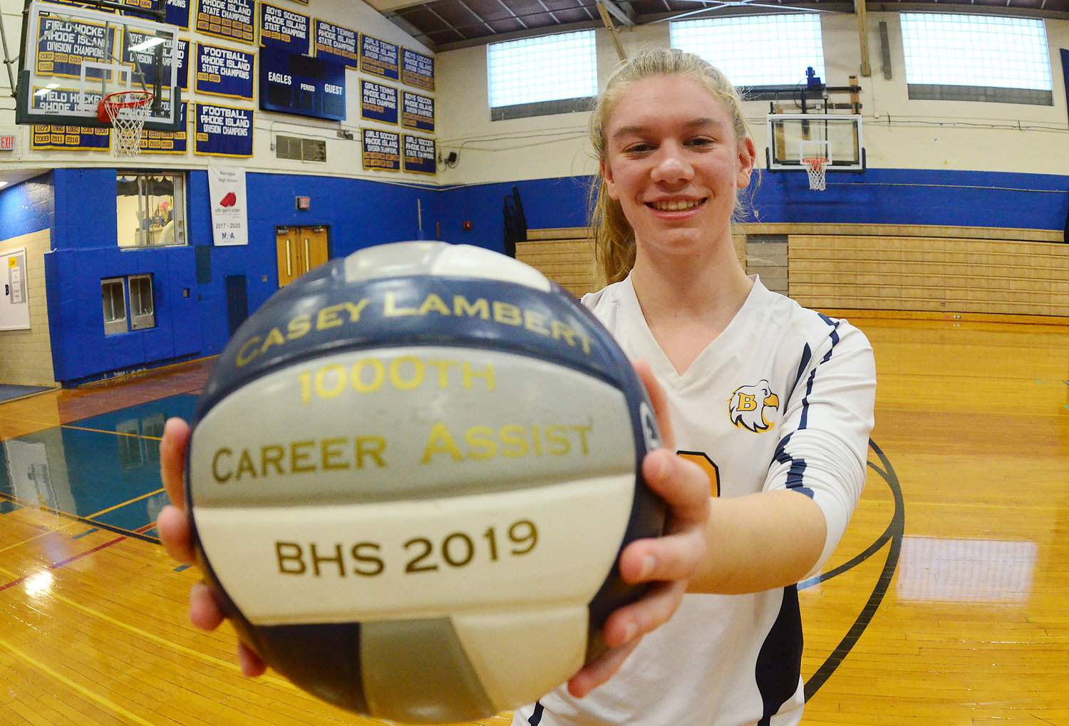 Barrington High School junior Casey Lambert recently tallied her 1,000th career assist in volleyball.
