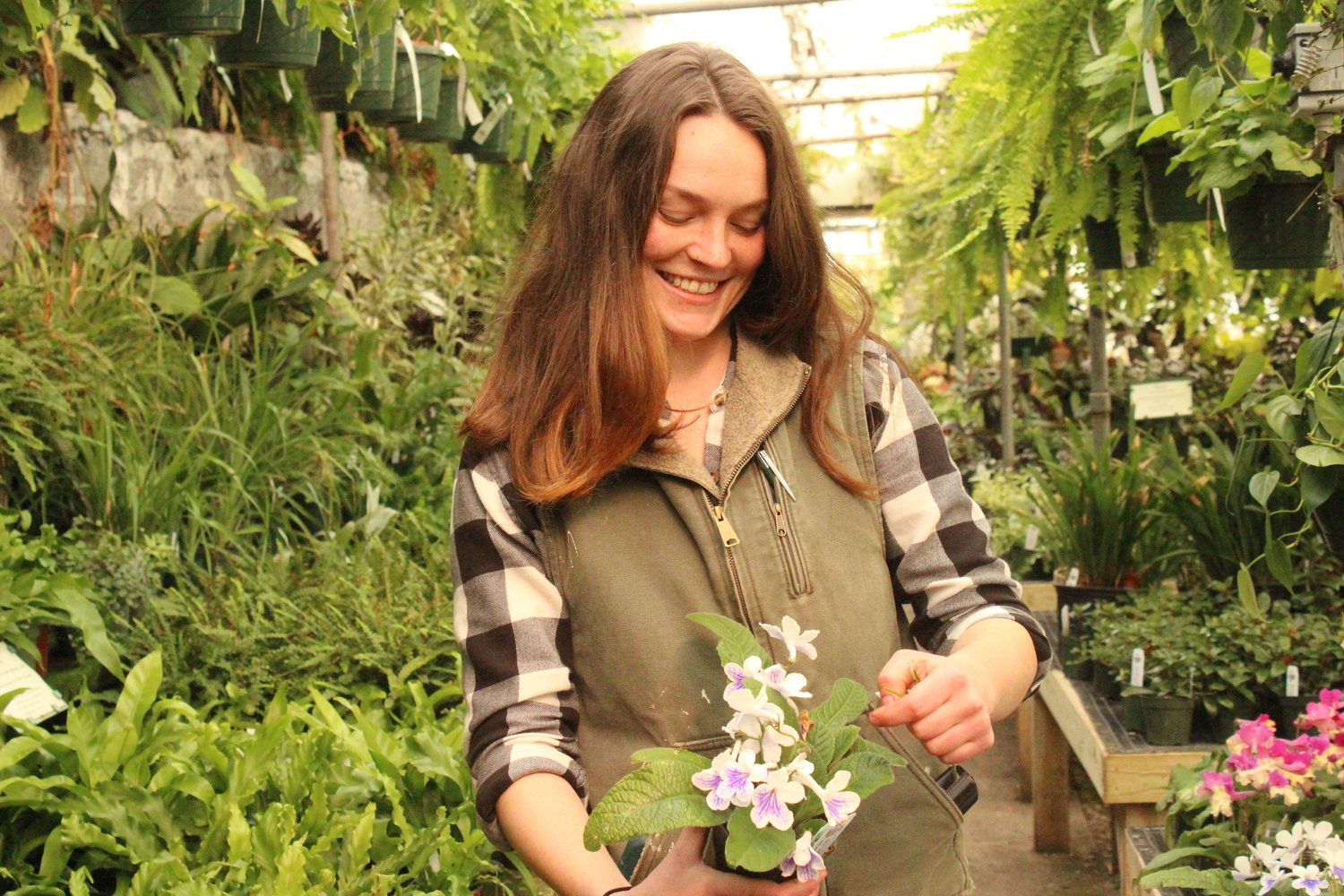 Carley Peckham, who now serves as full-time manager, grew up at the greenhouse her parents, Rick and Laura Peckham, own. "I really feel like the luckiest girl in the world," she says.