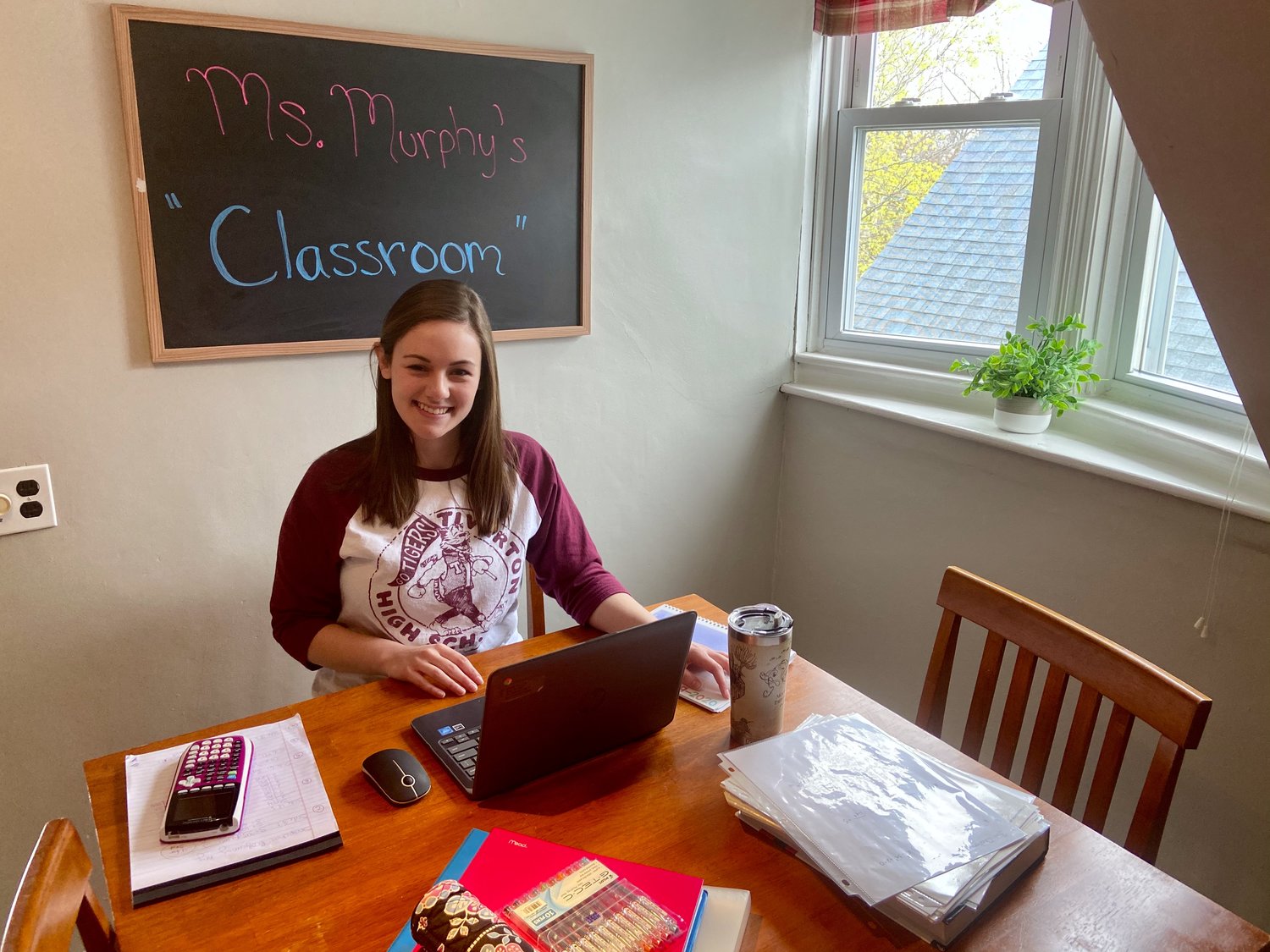 Though the move to distance learning has meant long hours and continued dedication, Tiverton High School mathematics teacher Kelsey Murphy would not have it any other way. “I would be heartbroken if the school year ended in-March,” she said.