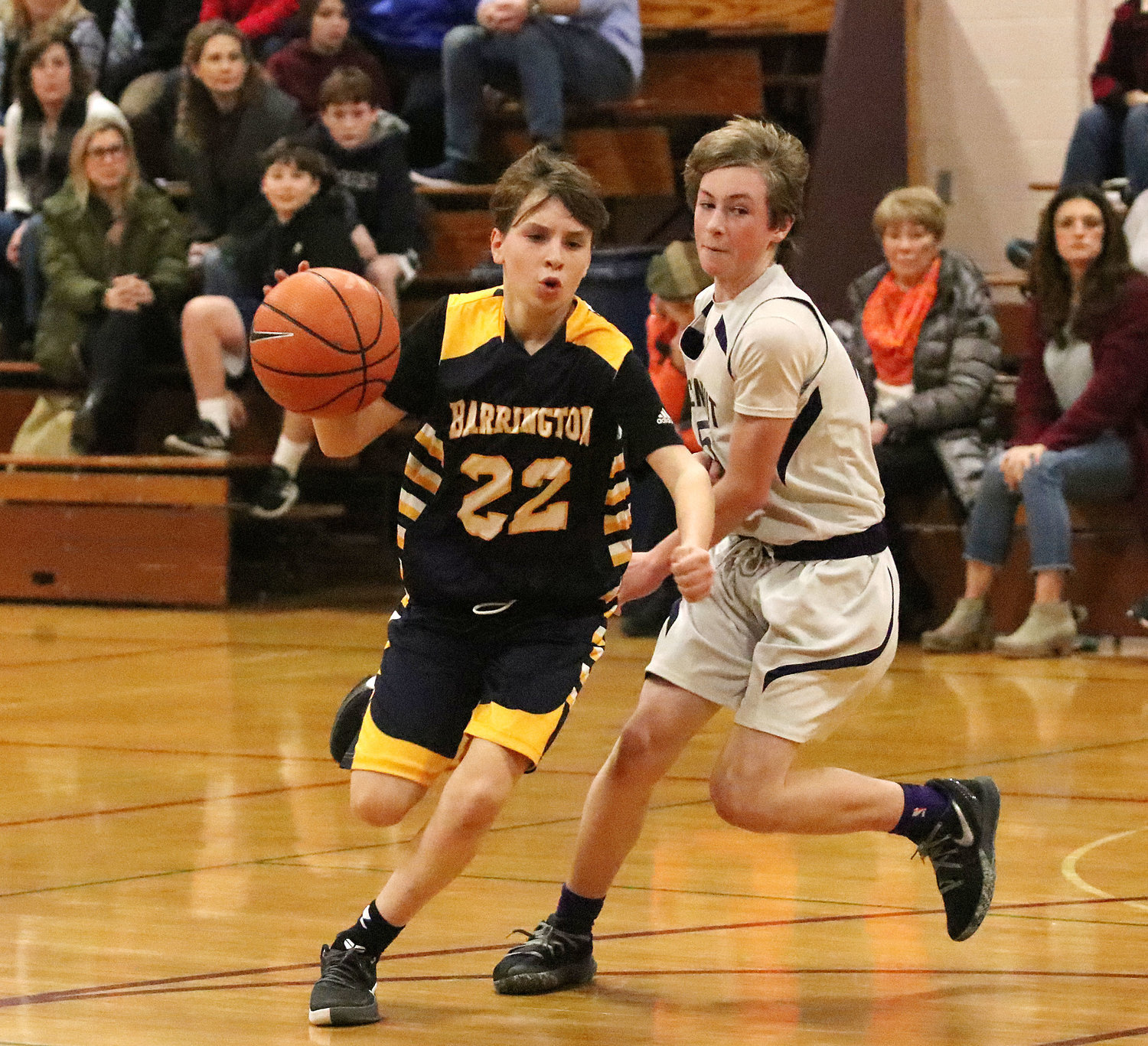 Gabe Tanous has excels at basketball also, starting for the middle school team two straight years.