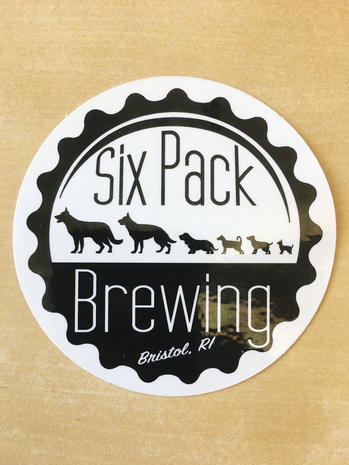 The Six Pack logo makes it clear that the business is named after the longtime couple’s six dogs.