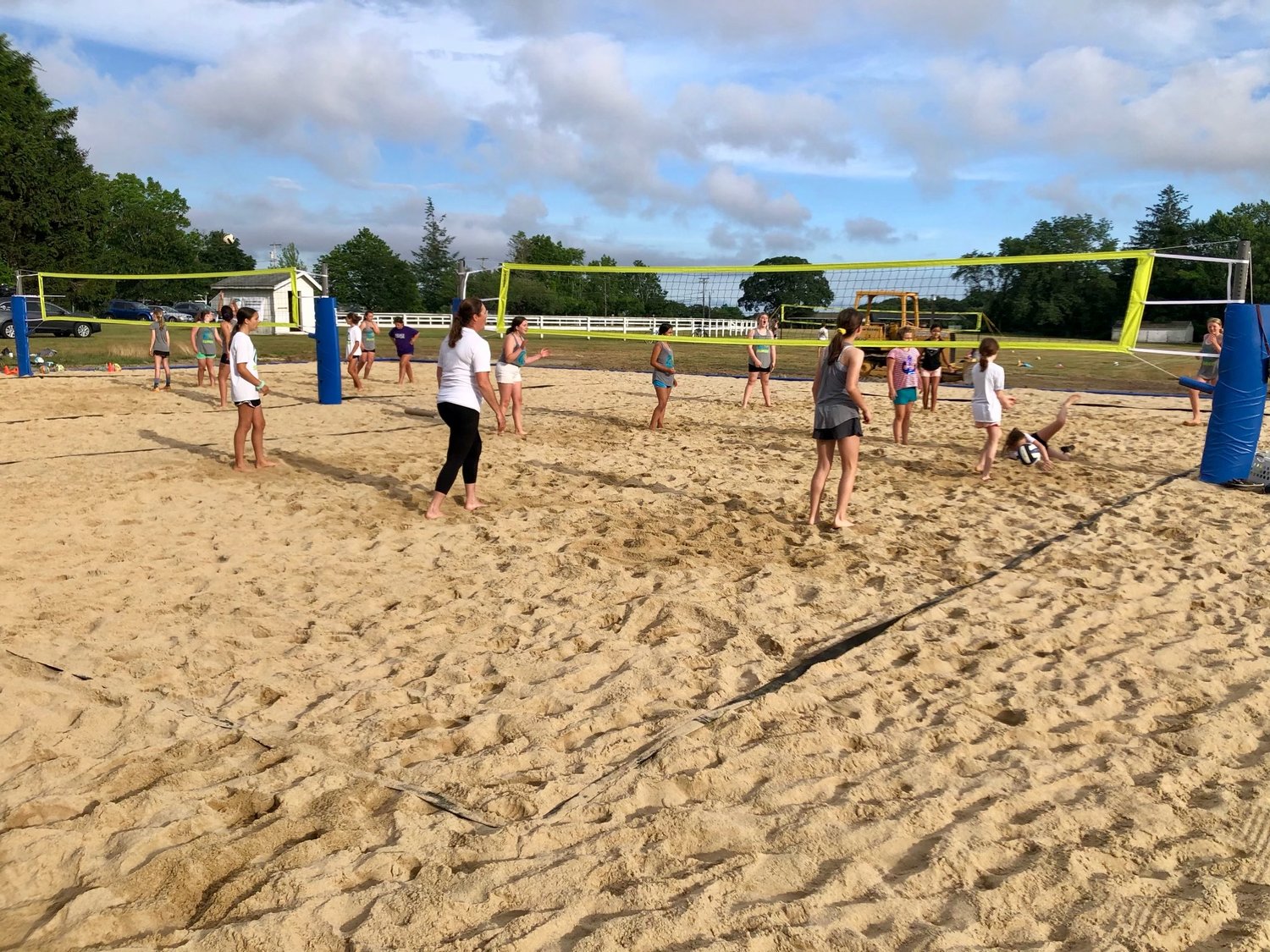 Sand volleyball courts were installed last year at Glen Park, where SURGE Volleyball Club RI hosts its spring and summer youth programs.