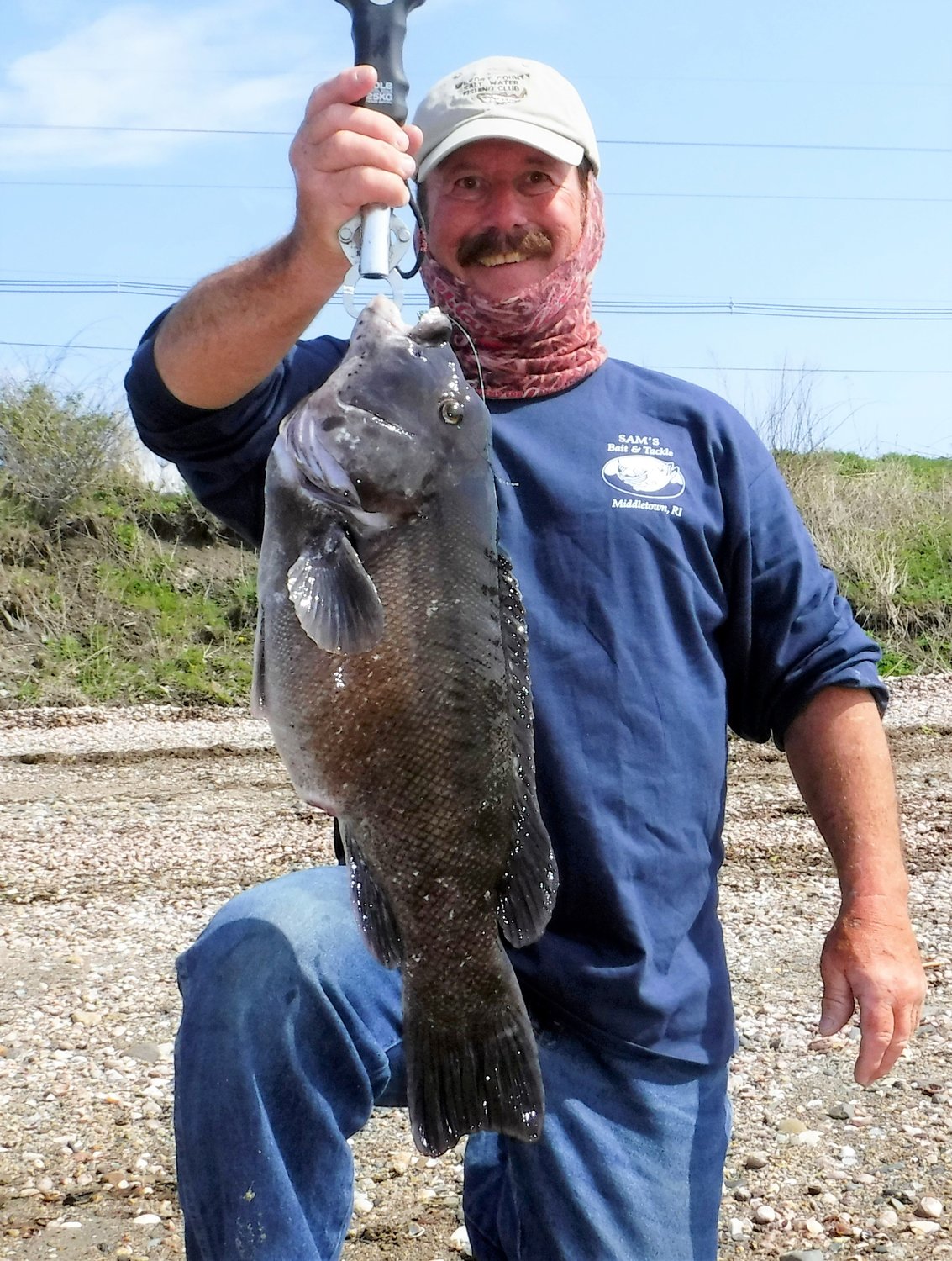 Patience pays off: John Migliori caught this 23”, 10 pound tautog fishing off Aquidneck Island. He has been targeting tautog since the season opened on April 1.