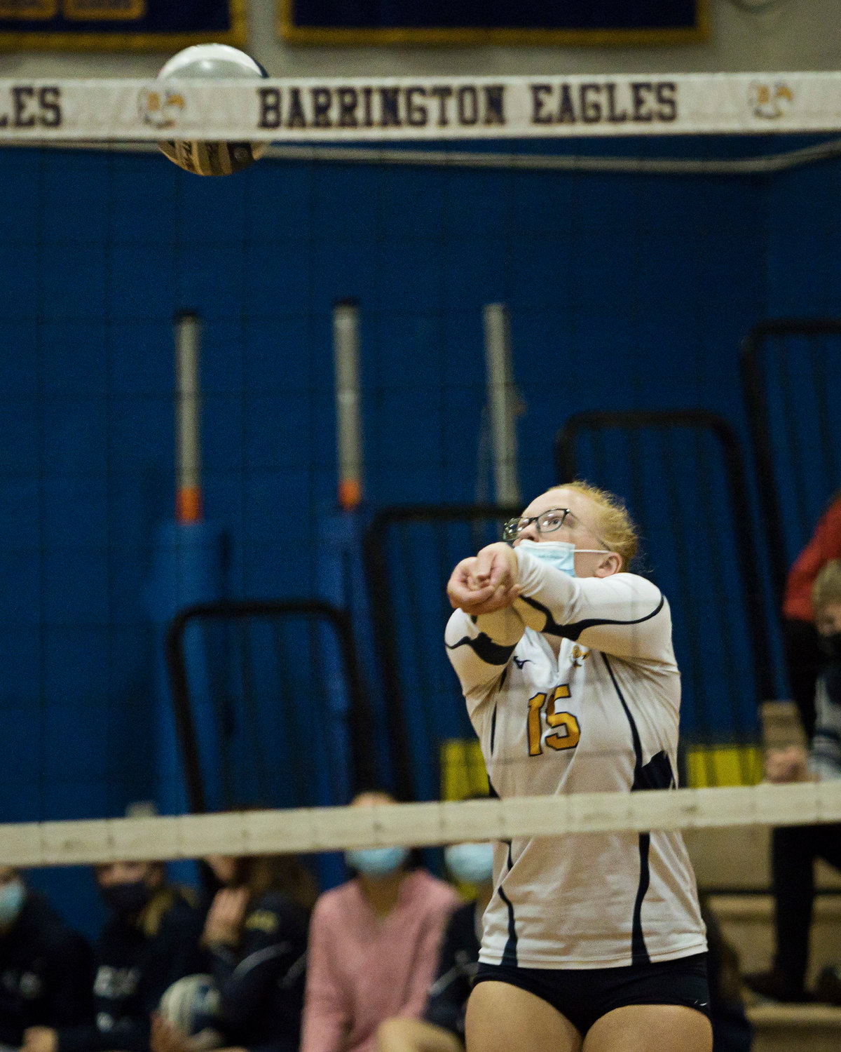 Nellie Peecher bumps the ball up for a teammate while competing 
against Rogers, Monday.