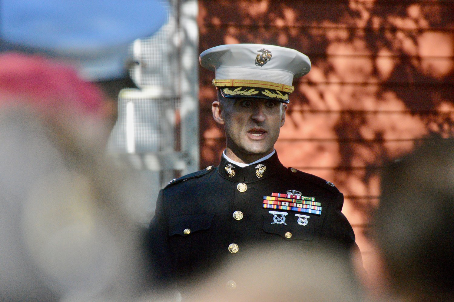 Lt. Col. Scott Stephan, USMC, was the guest speaker for the memorial service.