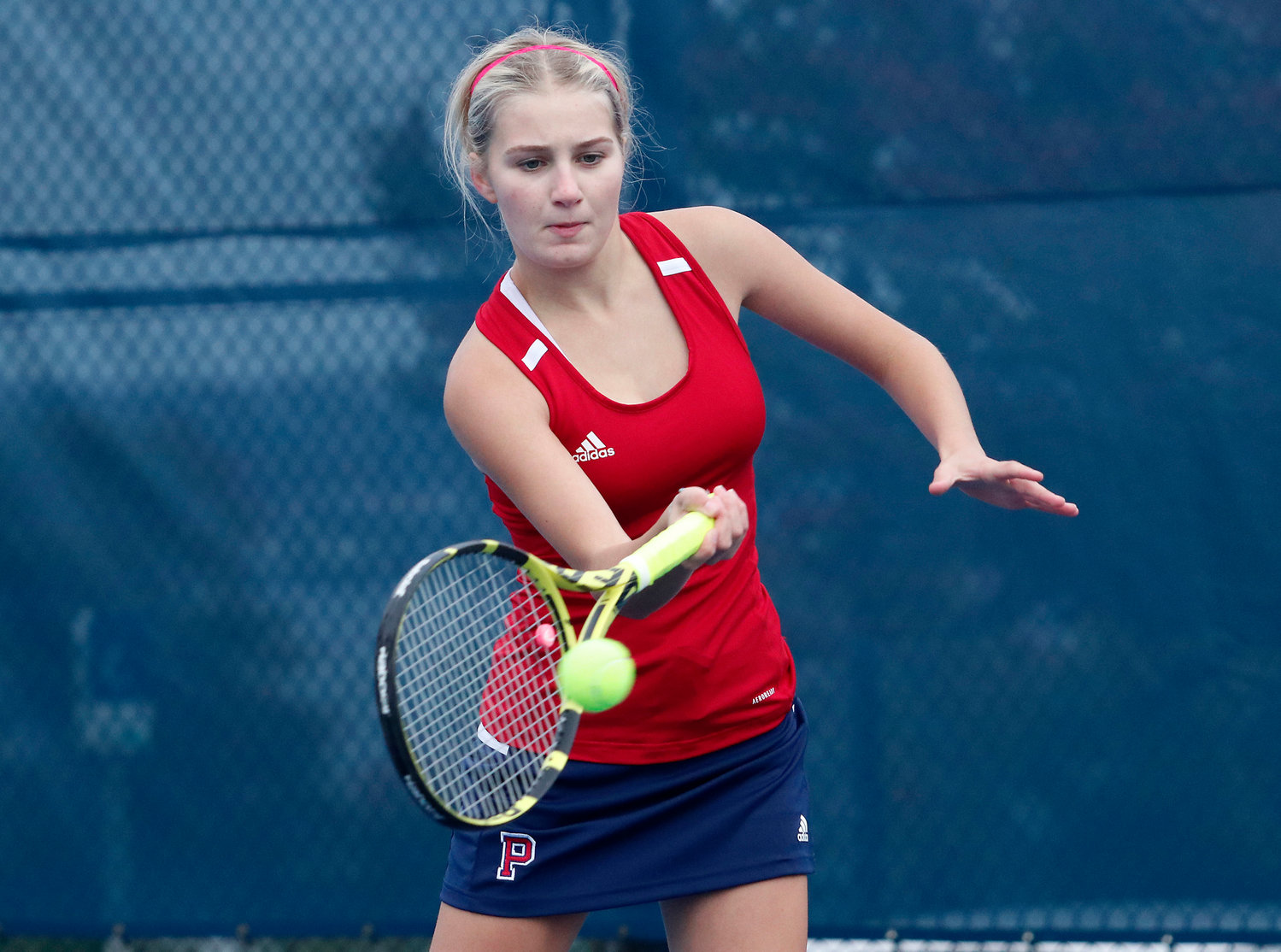 Brooke Morrissey lost to Ella Quisnelle of Mt. Hope in three sets in the No. 4 singles matchup, 6-2,4-6,6-4.