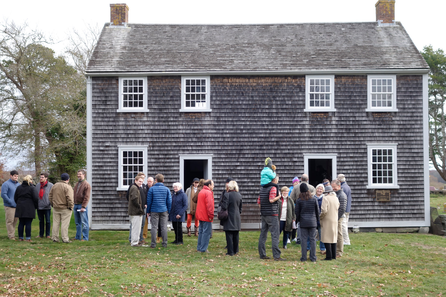 Residents gather at the Friends Meeting House for a previous Thanksgiving service.