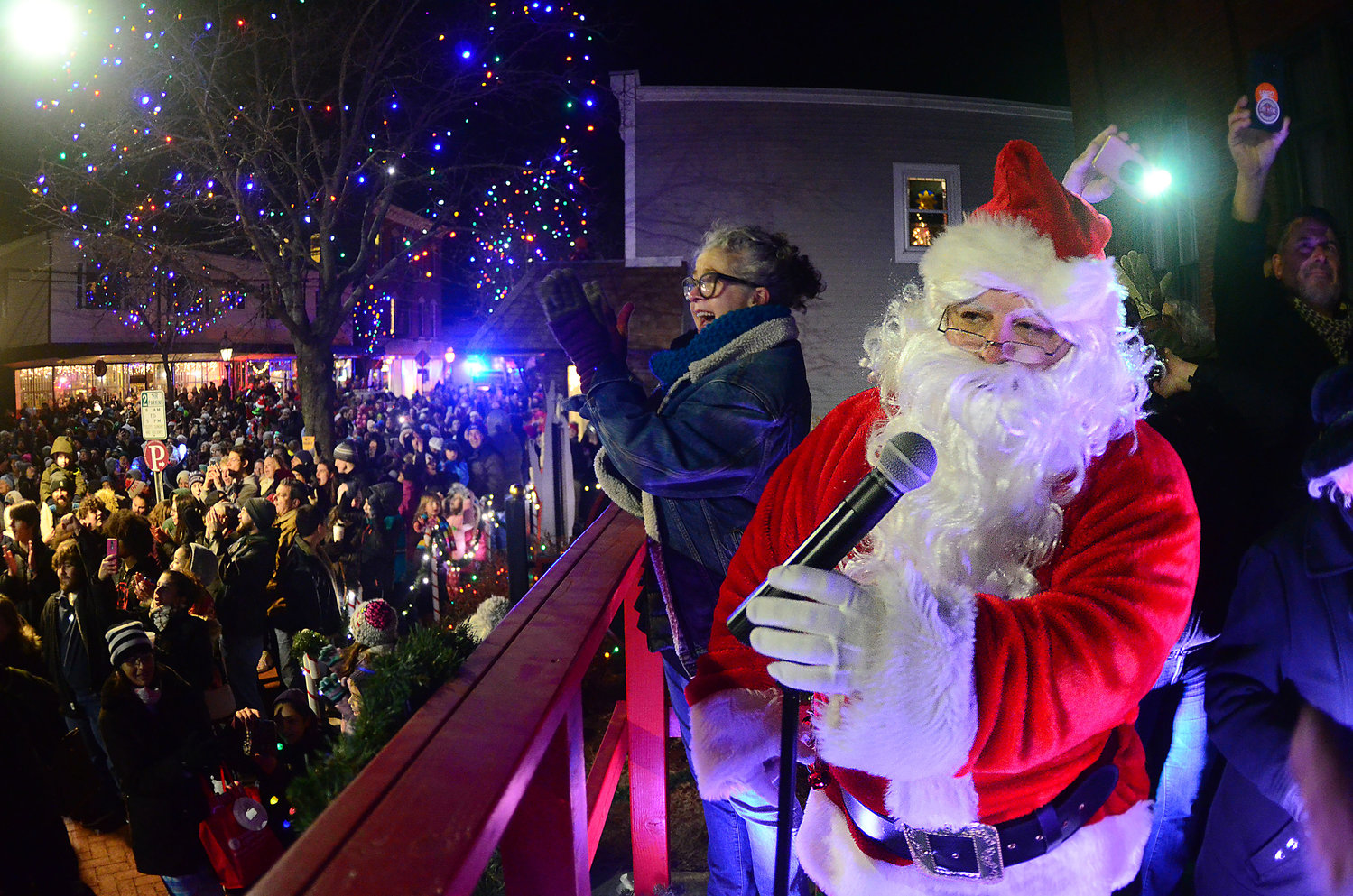 Santa helps count down the lighting of Main Street during the 2019 festival.